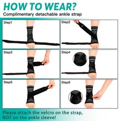 INDEEMAX Ankle Brace for Sprained X-Large, Copper-Silver Black