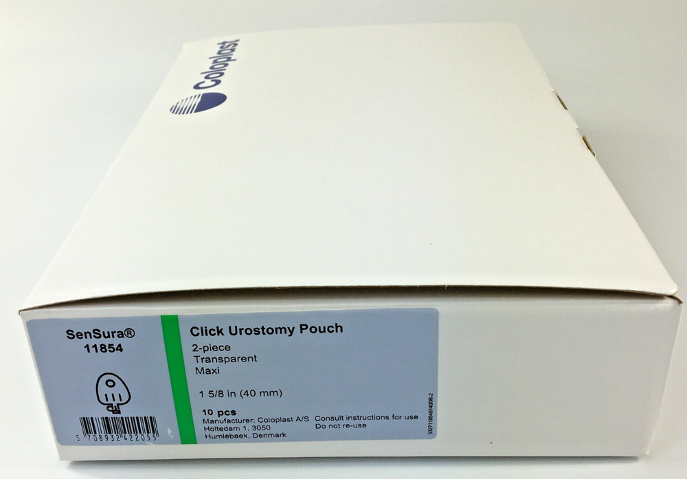 10 Coloplast 11854 SenSura Click Urostomy Pouch 2pc System 10.38″L Exp 09/2025