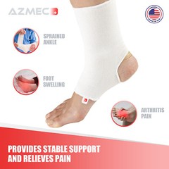 Ankle Support Foot Sleeve Open Heel, Light Elastic & Breathable Knitted Fabric