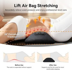 3-in-1 Electric Lumbar Support Pillow, Ergonomic Memory Foam with Heating