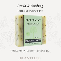 Plantlife Peppermint 3-Pack Bar Soap – Moisturizing And Soothing Soap For Your