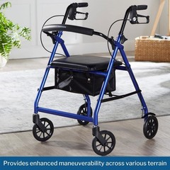 McKesson Rollator Folding Aluminum 32 to 37 inch Handle Height