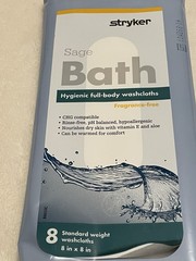 Stryker Sage Bath Hygienic Full-body Washcloths – Fragrance Free, 8 Count (1 Pk)