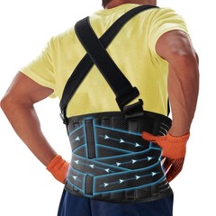 Plus Size Back Support Belt with Removable Straps, Posture Corrector for Heavy L