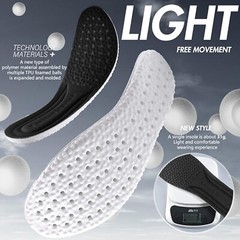 US Memory Foam Insoles,Elastic Strong Arch Shock-Absorbing Insoles for Men Women
