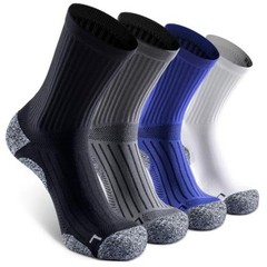 Elite Cushioned Compression Small Black/Gray/Blue/White (1 Pair of Each Color)