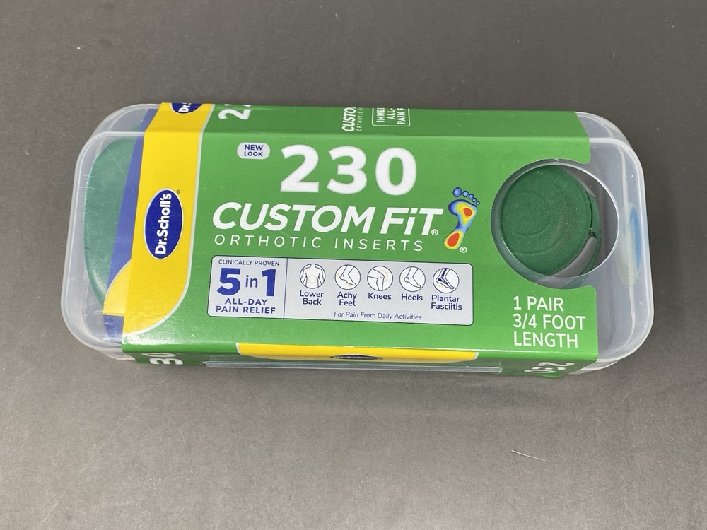 Dr Scholl’s CF 230 Custom Fit Orthotic Insert 1 Pair 3/4 Foot Length