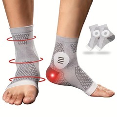 1 Pair Ankle Compression Sleeves Open Toe Unisex 15-20 mmHg Support Socks