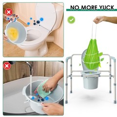 Disposable Commode Liners with Pads – 50 Scented Bags for Adult Potty Chair