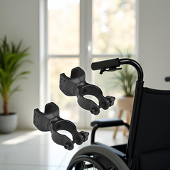 2 Pack Black Durable Walking Stick Holders, Cane Holder, Wheelchair