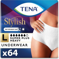 TENA Women’s Super Plus Incontinence Underwear, Large Size 64 Count, Stylish …