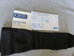 Jobst Relief 30-40 Knee High Open Toe Compression Stockings/Socks Black