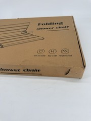 440lbs Folding Oak Shower Seat 16″ Wall Mounted Shower Bench Rust-proof Chair