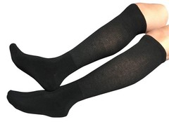 SYOLLAVE Extra Width Diabetic Socks for 2 Pair (Pack of 1), Black (2 Pairs)