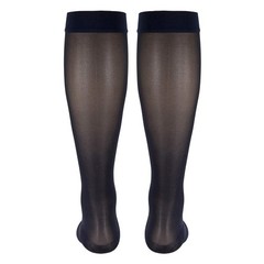 Elegant Navy Open Toe Knee High Compression Stockings 15-20 mmHg for Recovery