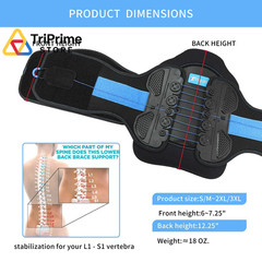 Back Brace with Maximum Decompression Plate & Adjustable (S/M fit belly 23.5″-33