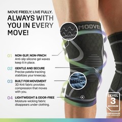 Modvel 2 Pack Knee Brace for Women – Medium, Black/Grey – Best Seller
