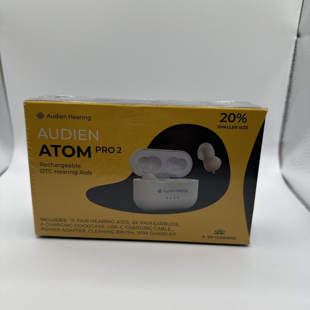 Audien ATOM PRO 2 Wireless Rechargeable OTC Hearing Aids For Parts Not Working