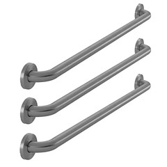 36 In. X 1-1/4 In. Concealed Screw ADA Compliant Grab Bar Combo in Brushed Stain