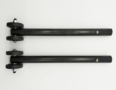 Wheelchair Anti-tippers for Silver Sport & Stainless Steel, Black