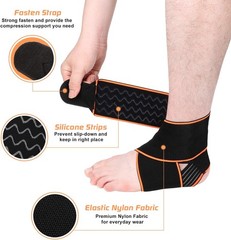 2 Pack Adjustable Ankle Brace for Women and Men, Ankle Support for Sprain