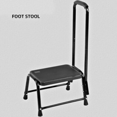 STEP STOOL WITH HANDRAIL HEAVY DUTY BEDSIDE BATHROOM MOBILITY AID FOR SENIORS