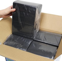 Dental Bibs/Lap Cloths – Disposable, Black, Case of 500