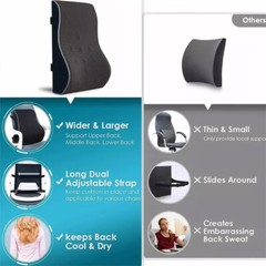 Truck Driver Seat Cushion Memory Foam Lumbar Back Support for Office Chair Car