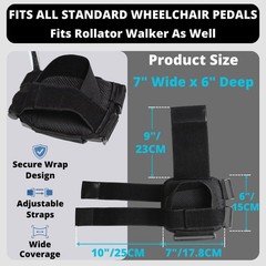 Adjustable Wheelchair Footrest Strap, Non-Slip Shoe Holder & Comfort Cushion Pad