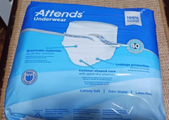 Attends AP0730 Disposable Cloth Diaper – Large, Pack of 18