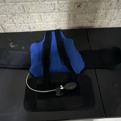 Nvorliy Adjustable Inflatable Lumbar Support Belt Air Pump Black/Blue Size M