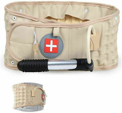 1pc Decompression Back Belt Air Column Inflatable Waist Protective Brace Belt US