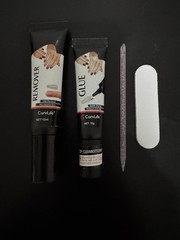 Curvlife Semi-Solid Quick Dry 10g Nail Glue & 10ml Remover Kit + Cuticle Pusher
