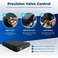 Inflatable Air Seat Cushion for Wheelchair & Office Chair, Adjustable Comfort, 1