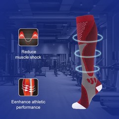 (3 Pairs) 20-30mmHg Compression Socks Calf Support Anti Fatigue Knee High Socks