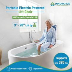 AquaLift Electric Powered Automatic Bathtub Chair Floor Pool Tub Bath Lift