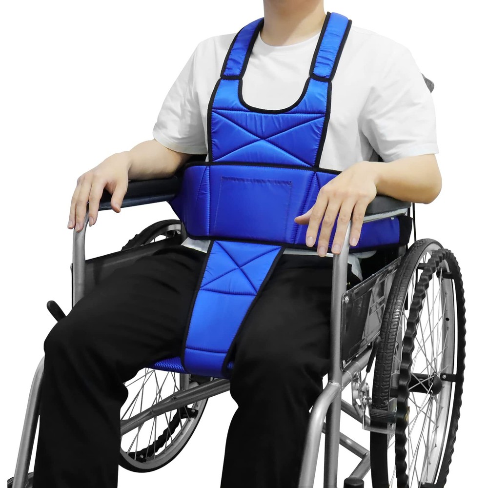 Wheelchair Safety Belt Torso Support Vest Adjustable Shoulder Straps Non-Slip
