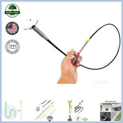 Sleek Black Drain Cleaning Tool with Bendable Design for Hard-to- Areas