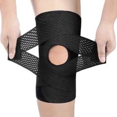 Knee Brace Adjustable Compression Support with Side Stabilizers for Pain Relief