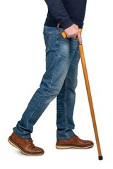 Dr. Watson – Handcrafted Wooden Walking Stick, Walking Cane with Duke Handle