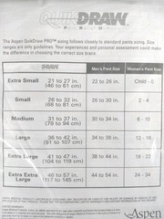 Aspen Quickdraw Rigid Anterior Panel XS 21 – 27in Pain Relief Orthosis 0835023