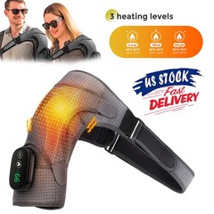 Electric Shoulder Massager Pain Relief with 3 Heating 3 Vibration Modes & Timer