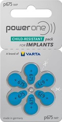 60 Mercury Free Hearing Aid Batteries Size: 675P Cochlear Implant by