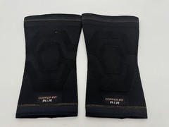 1 Pair Copper Fit Elite Air Compression Knee Sleeve Black S/M Copper Infused