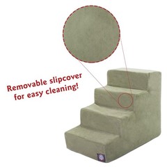 Majestic Pet 4 Step Portable Dog Stairs For Small Dogs To Get On Bed Supports