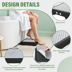 Mobility One Step Stool, Heavy Duty Indoor Outdoor Non-Slip Small Step Platform