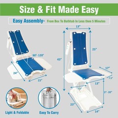 AquaLift Electric Powered Automatic Bathtub Chair Floor Pool Tub Bath Lift