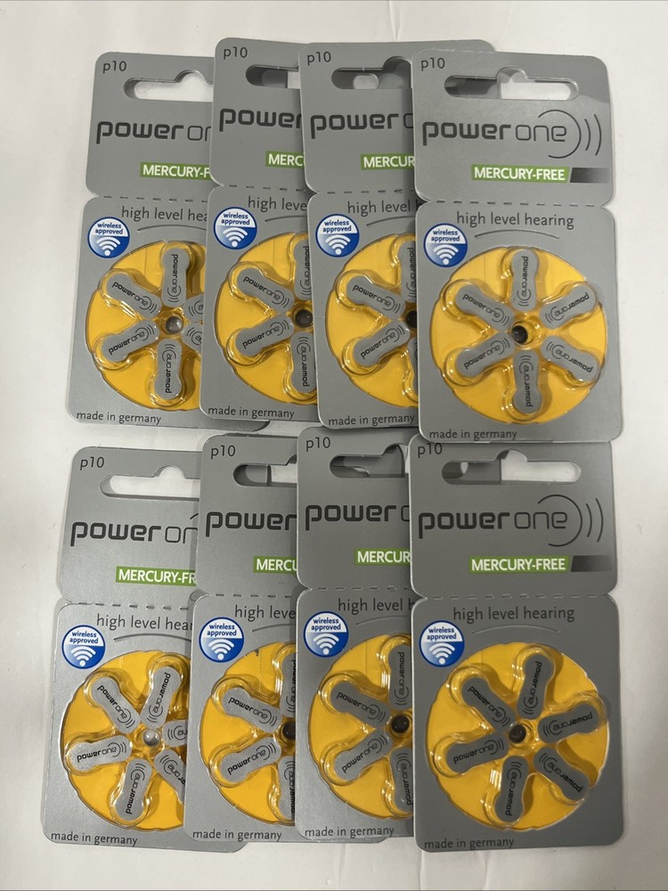 PowerOne P10 High Level Hearing Aid Batteries ALL EXPIRED 2022 8 Packs