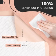MKISS Bed Pads Disposable [75 Count] Adult 30″x36″(75 Count), Peach