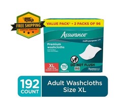 Assurance XL Disposable Pre-Moistened Washcloths for Adults (192 Count)